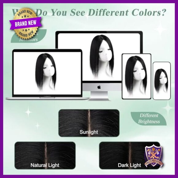 12 Inch Human Hair Topper, Realistic Scalp, Clip-In for Thinning Hair